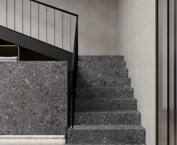 Керамогранит Laparet х9999309484 Ceppo Nero PRO графитовый матовый структурный R12Soft STR 60х60