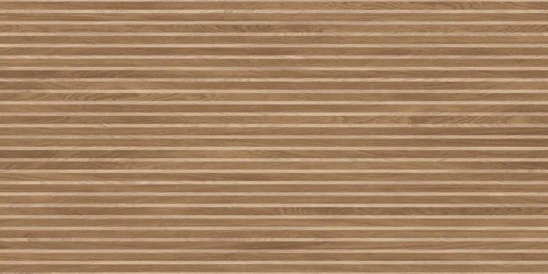 Керамогранит Laparet х9999311153 Wood Canarium Almond Stripes тёмно-бежевый матовый карвинг 60х120