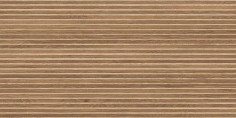 Керамогранит Laparet х9999311153 Wood Canarium Almond Stripes тёмно-бежевый матовый карвинг 60х120