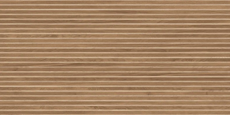 Керамогранит Laparet х9999311153 Wood Canarium Almond Stripes тёмно-бежевый матовый карвинг 60х120