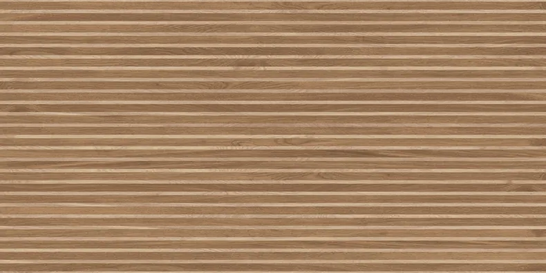 Керамогранит Laparet х9999311153 Wood Canarium Almond Stripes тёмно-бежевый матовый карвинг 60х120