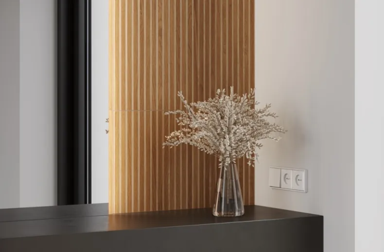 Керамогранит Laparet х9999311153 Wood Canarium Almond Stripes тёмно-бежевый матовый карвинг 60х120