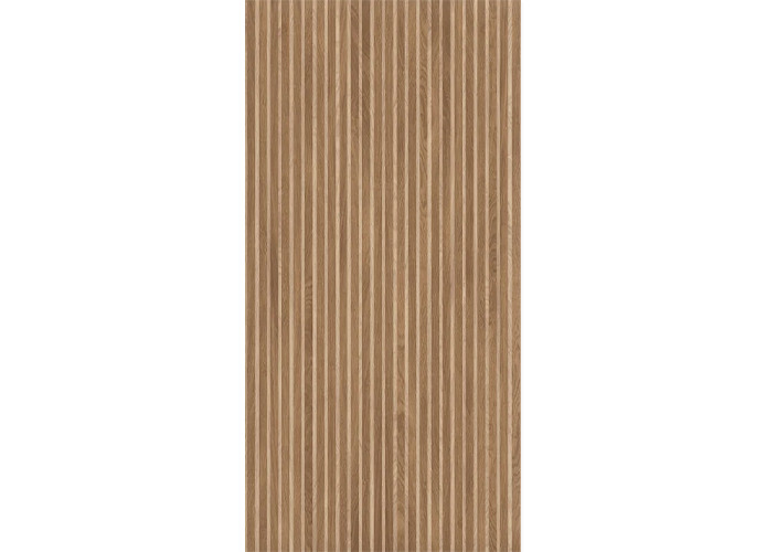 Керамогранит Laparet х9999311153 Wood Canarium Almond Stripes тёмно-бежевый матовый карвинг 60х120