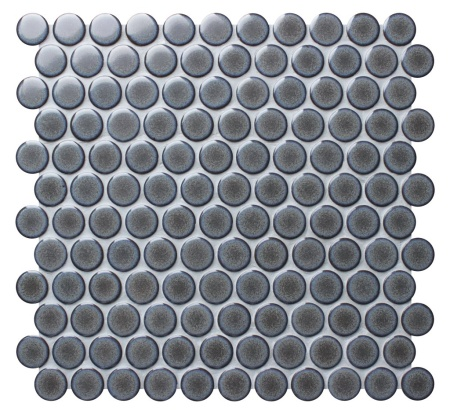 Мозаика Bonaparte Round blue gray (28х28х6) 312х330, глазурованная