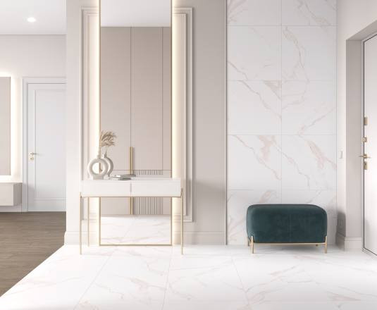 Керамогранит Laparet Statuario Crema белый матовый структурный 60х120