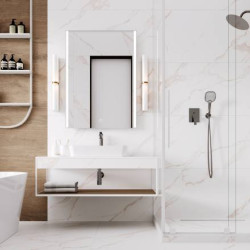 Керамогранит Laparet Statuario Crema белый матовый структурный 60х120