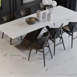 Кварцвиниловая плитка Vinilam CERAMO VINILAM Glue Итальянский Мрамор 83444