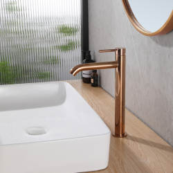 Смеситель ABBER Wasser Kreis AF8111RG для накладной раковины, розовое золото