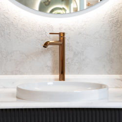 Смеситель ABBER Wasser Kreis AF8111RG для накладной раковины, розовое золото