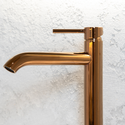 Смеситель ABBER Wasser Kreis AF8111RG для накладной раковины, розовое золото