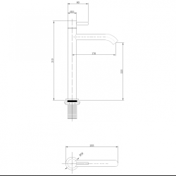 Смеситель ABBER Wasser Kreis AF8111RG для накладной раковины, розовое золото