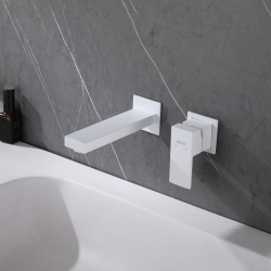 Смеситель ABBER Daheim AF8212W для раковины скрытого монтажа, белый матовый