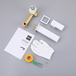 Смеситель ABBER Daheim AF8212W для раковины скрытого монтажа, белый матовый