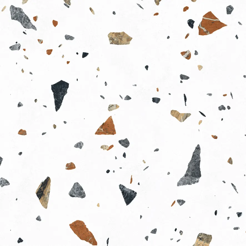 Керамогранит Laparet х9999309479 Terazzo Bianco цветной матовый карвинг 60х60