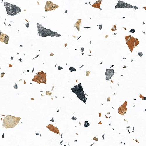 Керамогранит Laparet х9999309479 Terazzo Bianco цветной матовый карвинг 60х60