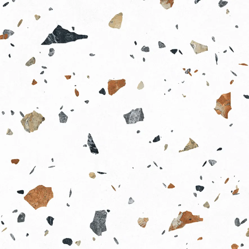 Керамогранит Laparet х9999309479 Terazzo Bianco цветной матовый карвинг 60х60