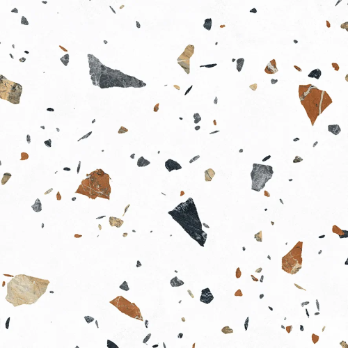 Керамогранит Laparet х9999309479 Terazzo Bianco цветной матовый карвинг 60х60