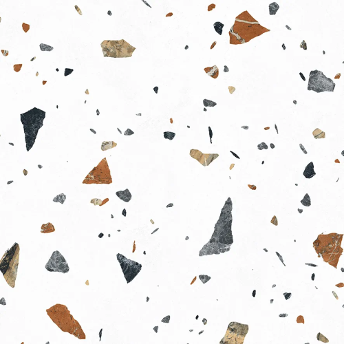 Керамогранит Laparet х9999309479 Terazzo Bianco цветной матовый карвинг 60х60