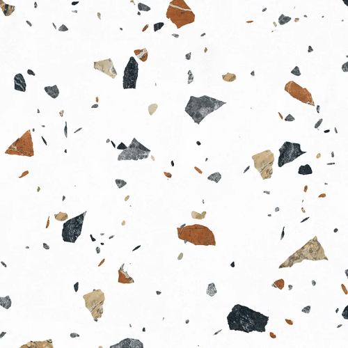 Керамогранит Laparet х9999309479 Terazzo Bianco цветной матовый карвинг 60х60