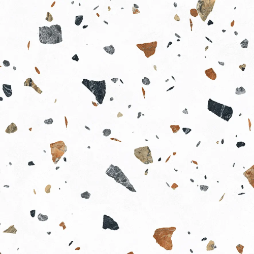 Керамогранит Laparet х9999309479 Terazzo Bianco цветной матовый карвинг 60х60