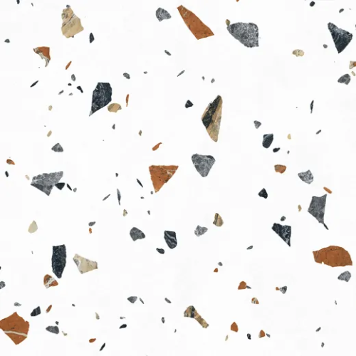 Керамогранит Laparet х9999309479 Terazzo Bianco цветной матовый карвинг 60х60