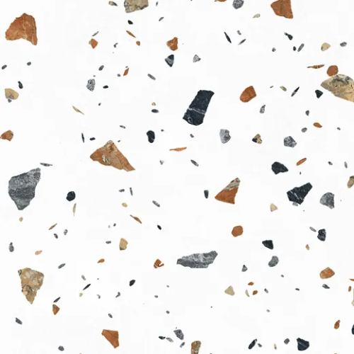 Керамогранит Laparet х9999309479 Terazzo Bianco цветной матовый карвинг 60х60