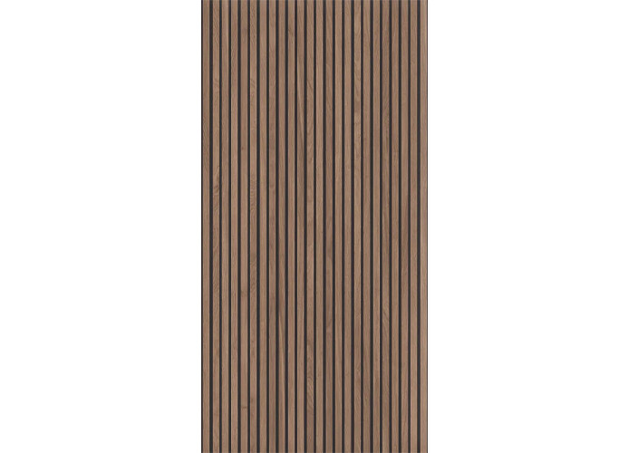 Керамогранит Laparet х9999311151 Wood Canarium Wenge Stripes коричневый матовый карвинг 60х120