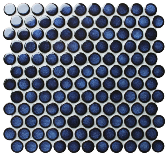 Мозаика Bonaparte Round midnight blue (28х28х6) 312х330, глазурованная