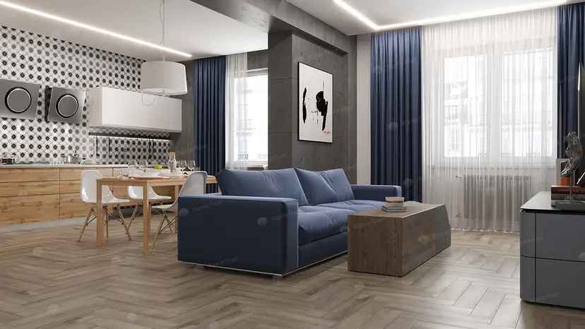 Кварцвиниловая плитка Alpine Floor Parquet LVT Дуб Исида ECO 16-15