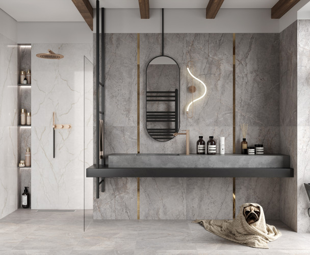 Керамогранит Laparet Carved River Gray х9999282626 карвинг 60х60