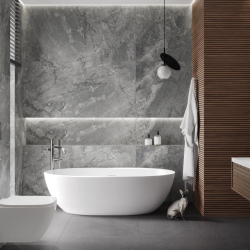 Керамогранит Laparet х9999309518 Materica Grey серый матовый карвинг 80х160