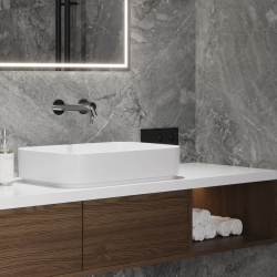 Керамогранит Laparet х9999309518 Materica Grey серый матовый карвинг 80х160