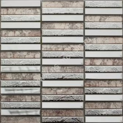 Мозаика NSmosaic MS-621 чип 	15x98 мм, сетка 288x298 мм, матовая