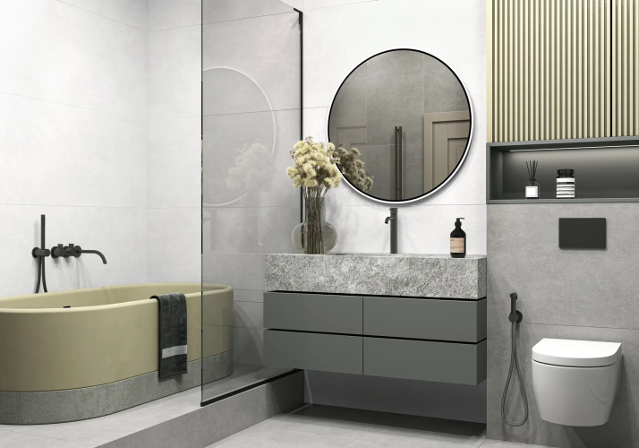 Керамогранит Alma Ceramica GFU60120BTP70R Beton Pro матовый граниль 60x120  