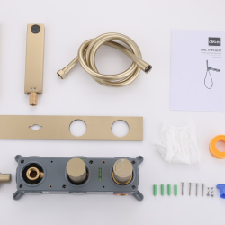 Смеситель ABBER Rund AF8730G для ванны скрытого монтажа, золото матовое