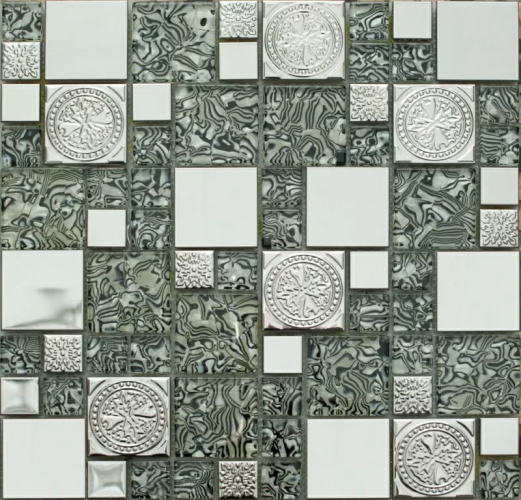 Мозаика NSmosaic MS-620 чип 23x23х48 мм, сетка 288x298 мм, глянцевая