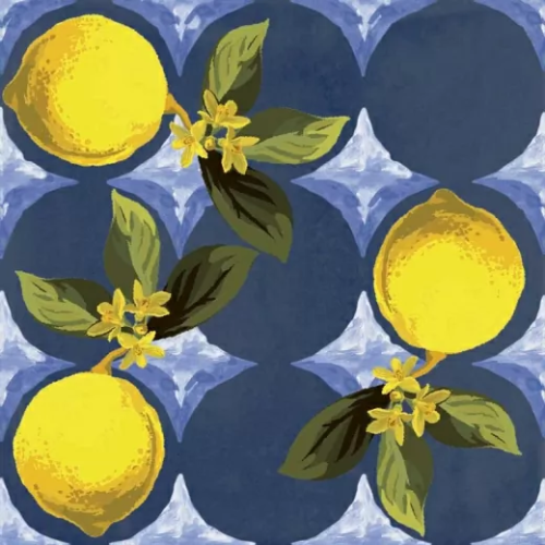 Керамогранитa Sant Agostino Vita Giardino Blu Mix Luc 20x20