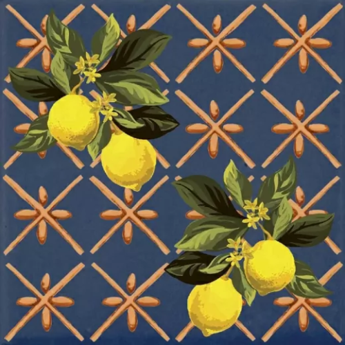 Керамогранитa Sant Agostino Vita Giardino Blu Mix Luc 20x20