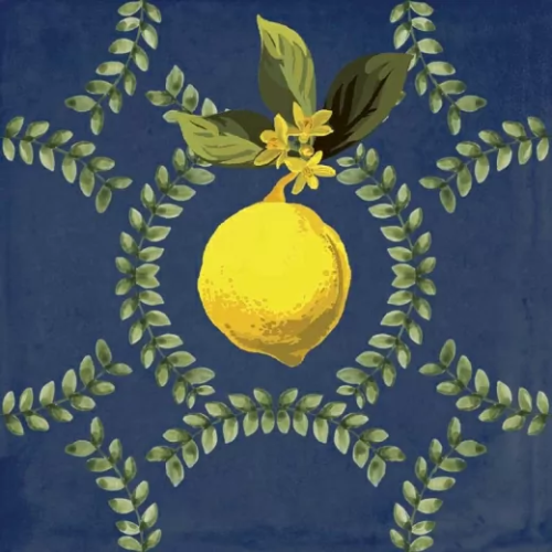 Керамогранитa Sant Agostino Vita Giardino Blu Mix Luc 20x20