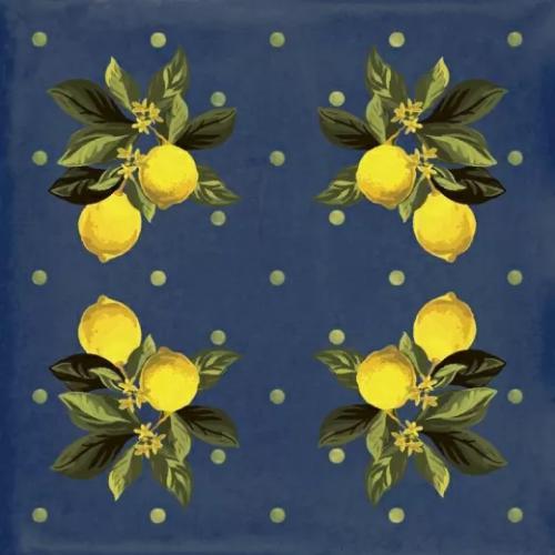 Керамогранитa Sant Agostino Vita Giardino Blu Mix Luc 20x20