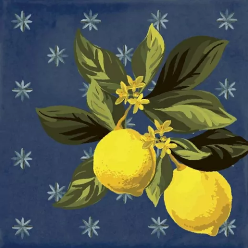 Керамогранитa Sant Agostino Vita Giardino Blu Mix Luc 20x20