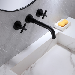 Смеситель ABBER Wasser Kreis AF81121B для раковины скрытого монтажа, черный матовый