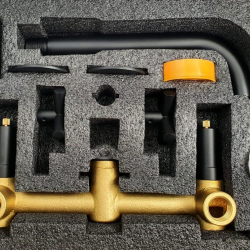 Смеситель ABBER Wasser Kreis AF81121B для раковины скрытого монтажа, черный матовый