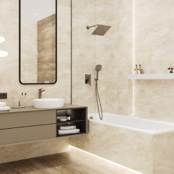 Керамогранит Laparet LP6060G0101R Polaris Beige бежевый матовый карвинг 59,5х59,5