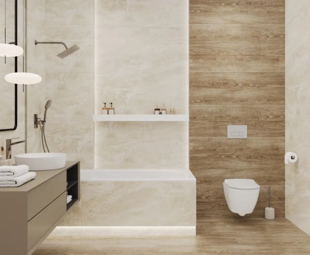 Керамогранит Laparet LP6060G0101R Polaris Beige бежевый матовый карвинг 59,5х59,5