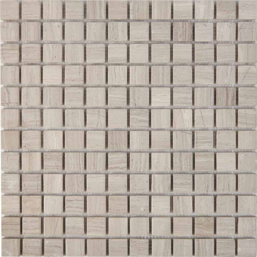 Мозаика Pixel Mosaic PIX 256 White Wooden, чип 23x23 мм, сетка 305х305x6 мм, Матовая