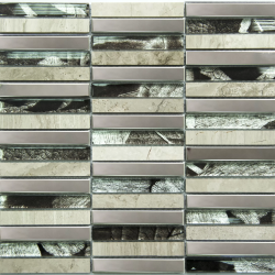 Мозаика NSmosaic MS-622 чип 15x98 мм, сетка 285x300 мм, глянцевая