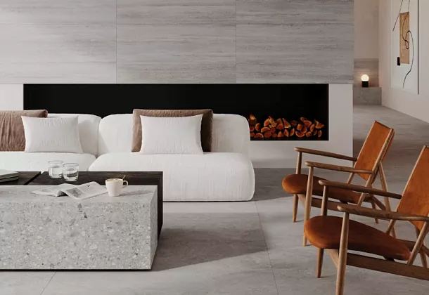 Керамогранит Vitra K948096R StoneSystem Боргония Линейный Серый Матовый 60x120