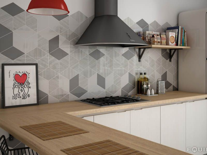 Плитка Equipe Rhombus 21294 White 14x24