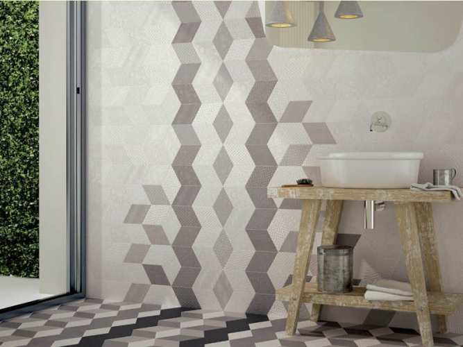 Плитка Equipe Rhombus 21294 White 14x24